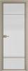 Межкомнатная дверь Profil Doors 4 AX цвет профиля Никель матовый, стекло безопасное 6 мм мору осветленное 600x2000