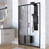 Душевая дверь в нишу Taliente TA-150-1CB профиль черный, стекло прозрачное, 150x195 фото 2