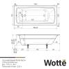 Чугунная ванна Wotte Vector 170x75 белая, без ножек фото 3