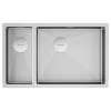 Мойка кухонная Paulmark Next 69/2S Uni PM226944-BSR Брашированная Сталь, 69x44