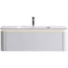 Тумба с раковиной Black&White U925.1200 с LED подсветкой, молочный белый, 120x40x52