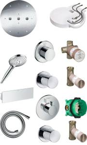 Душевой комплект Hansgrohe Raindance Rainmaker 600 (3 jet) 26117000 + 26530000 + 28272000 + 26456000 + 15932000 + 15972000 + 157560