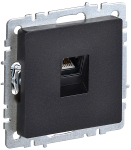 Розетка компьютерная RJ45 IEK Brite BR-K10-1-K02 черный