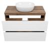 Тумба с раковиной Brevita Dakota - 100 Дуб Гала, Белый 62x100x48 фото 3