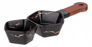 Менажница Lefard 412-190 Золотой мрамор (32x12.5x5 см)