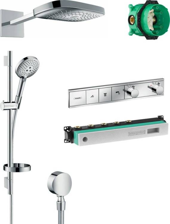 Душевой комплект Hansgrohe Raindance Select E 300 (3 jet) 26468000 + 26630000 + 27506000 + 15381000