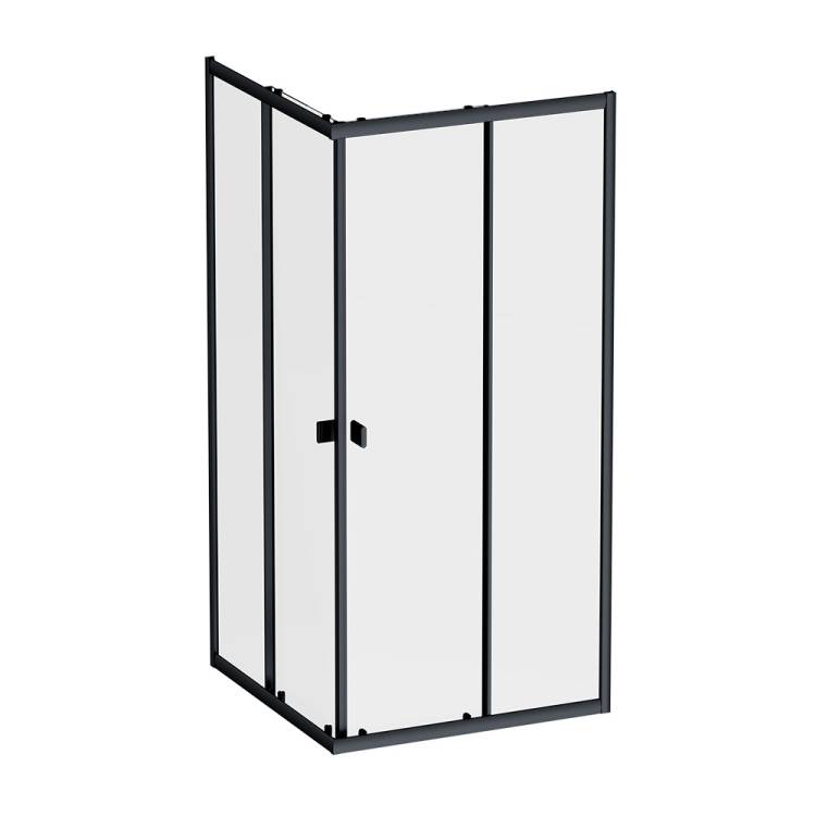 Душевой уголок Am.Pm Sense W76G-403-9090-BT профиль черный матовый, стекло прозрачное, 90x90
