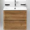 Тумба с раковиной Belbagno Albano ALBANO-600-2C-SO-RR 60x45x50 Rovere Rustico подвесная с двумя выкатными ящиками