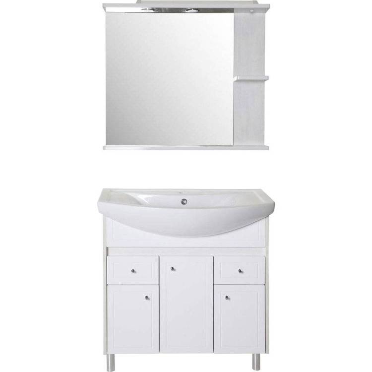 Мебель для ванной ASB-Mebel Орхидея 80 белая, северное дерево