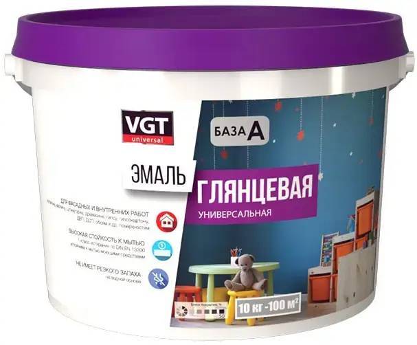 Эмаль акриловая универсальная VGT ВД-АК-1179 глянцевая зеленая RAL 6005 2.5 кг