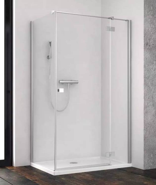 Душевой уголок Radaway Essenza New KDJ 100х100 см правый, стекло прозрачное, профиль черный