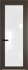 Межкомнатная дверь Profil Doors 1 AGP цвет профиля Деорэ, стекло безопасное 6 мм белый триплекс 800x2000