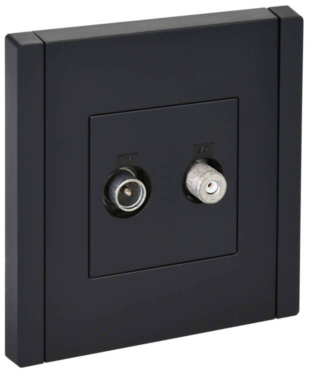 ТВ-розетка TV+SAT IEK Forte&Piano FP-AF20-O-K02 черный