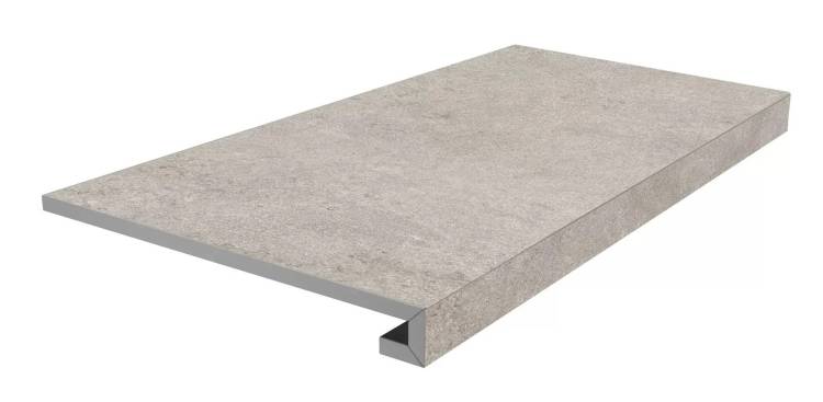Ступень Kerama Marazzi Портленд KM8080G0031RGCF фронтальная клееная серый светлый матовый обрезной 33x80