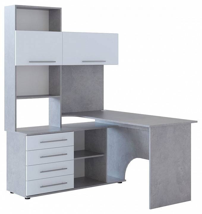 Стол компьютерный Сокол КСТ-14.1Л 00-00015782, 4680212015564, 4680212015571 Бетон/белый