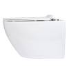 Унитаз подвесной BOND Oval F01-10Long безободковый, белый, с сиденьем микролифт фото 3