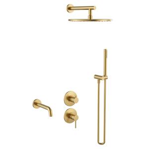 Душевой комплект Paini Cox 78PJSET36911SHBATH золотой брашированный