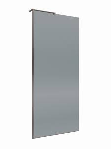 Душевая перегородка BelBagno UNO-L-1-TB-80-GR-GM профиль оружейная сталь, стекло тонированное, 80x200