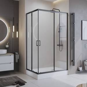 Душевой уголок BelBagno UNO-195-AH-2-120/90-C-NERO черный