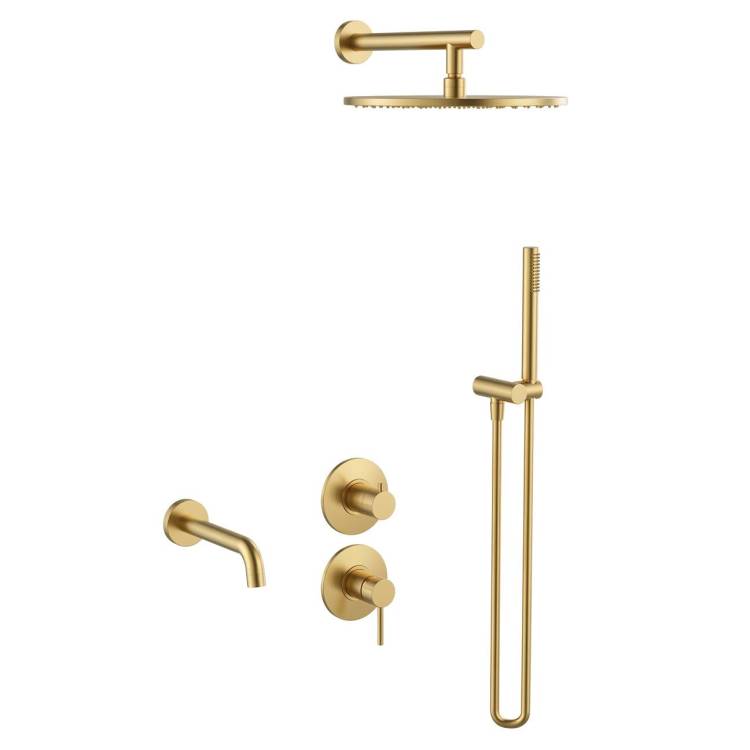 Душевой комплект Paini Cox 78PJSET36911SHBATH золотой брашированный