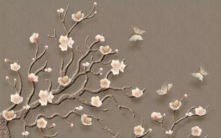 3D Фотообои Artegrafico «Распустившаяся сакура» FANT-027 канвас