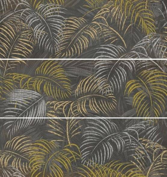 Панно Ape Ceramica Meteoris MPL-003039 Set (3) Aurelia Graphite 35x100