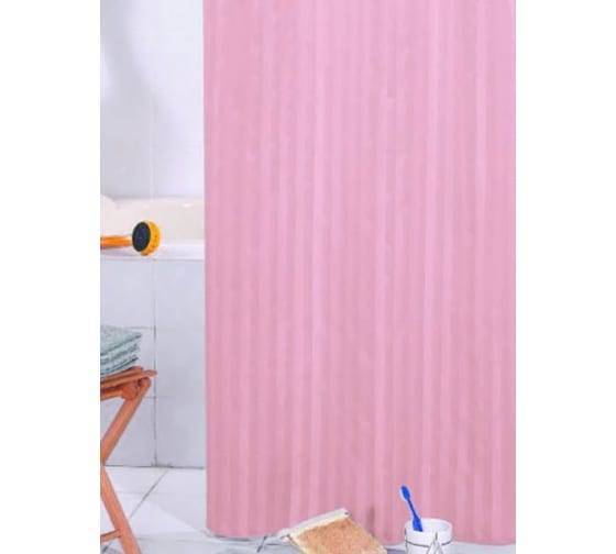 Штора для ванной Bath Plus Big ST-003 240x200, розовый
