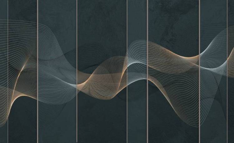 3D Фотообои Artegrafico «Изумрудные волны» PL-066 песок