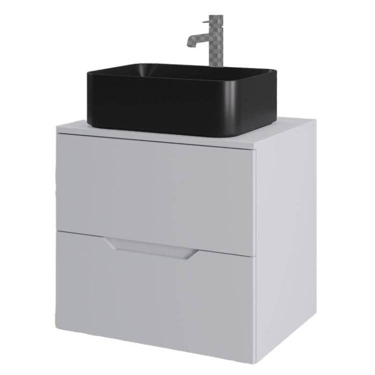 Тумба с раковиной Orange Line Li-60TuwMDF+B02-460MB белая матовая, 60 см