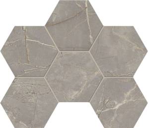 Мозаика Estima Bernini 67343 Mosaic/BR03_PS/25x28,5/Hexagon Hexagon Grey полированная 25x28,5
