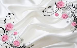 3D Фотообои Artegrafico «Розы на шелке» RH-003 песок