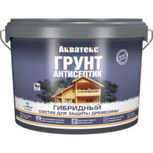 Грунт-антисептик для древесины Акватекс бесцветный 9 л