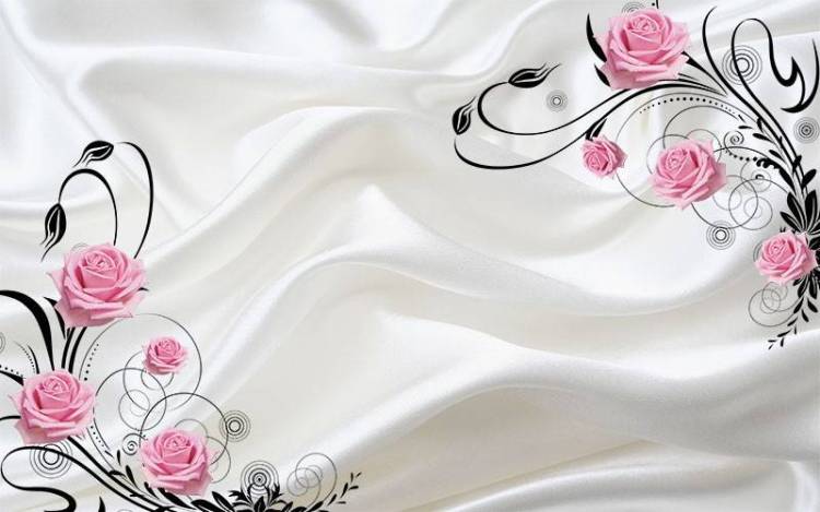 3D Фотообои Artegrafico «Розы на шелке» RH-003 песок