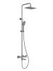 Душевая стойка Cezares SLIDER-CVD-GM с тропическим душем и поворотным изливом, оружейная сталь фото 3