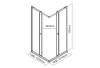 Душевой уголок MaybahGlass MGY-1329-5 профиль хром матовый, стекло графит матовый, 90x90x195 фото 4