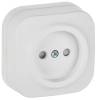 Розетка 1-местная с защитными шторками IEK Glory ERH13-K01M-10 белый матовый