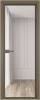 Межкомнатная дверь Profil Doors 1 AV цвет профиля Шампань, стекло безопасное 6 мм ромб белый 800x2000