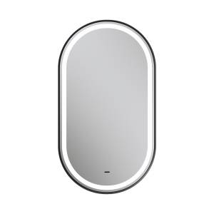 Зеркало Equil Астер (Aster) zkASTER45-15 с подсветкой, черный, 45x80 см