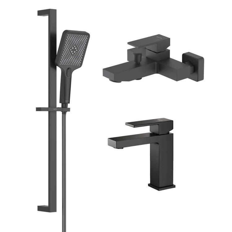 Душевой комплект Aquatek Либра AQ1630MB черный матовый