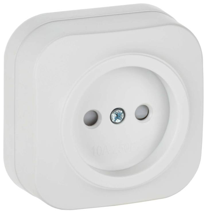 Розетка 1-местная с защитными шторками IEK Glory ERH13-K01M-10 белый матовый