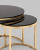 Набор из 2 журнальных столов Stool Group Селена EET-131-2S-TG black сталь золото фото 4