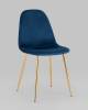 Набор из 4 стульев Stool Group Валенсия SN OS-001L-V HLR-64 DUAL X4 темно-синий, золотые ножки, велюр фото 2
