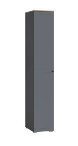 Шкаф-пенал Моби Остин 13.225 Серый Графит 0162 РЕ, Дуб Золотой CRAFT, графит ZB 856-2 ПВХ