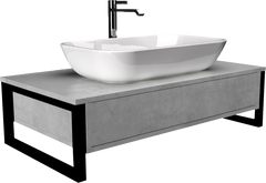 Тумба для комплекта 1MarKa Grunge Loft 100 бетон светлый