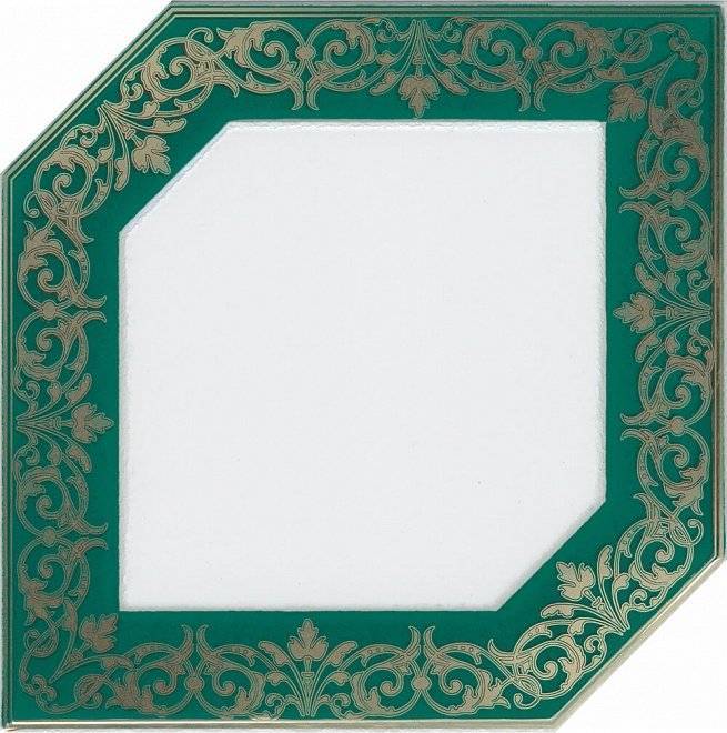 Декор Kerama Marazzi Клемансо HGD/D250/18000 зеленый 15x15