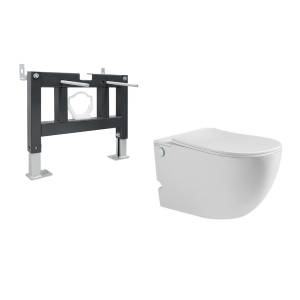 Комплект Abber Bequem AC1105P-AC0101P унитаз подвесной, сиденье микролифт, белый