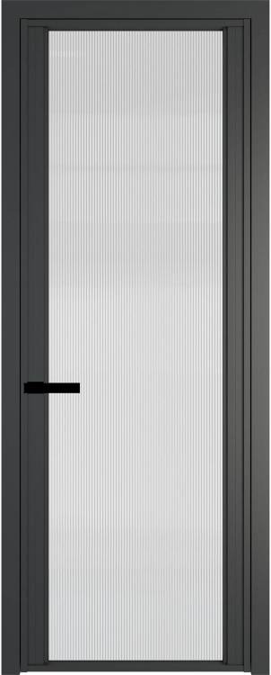 Межкомнатная дверь Profil Doors 2 AGP цвет профиля Серая ночь, стекло безопасное 6 мм мору осветленное 800x2000