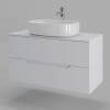 Тумба с раковиной Orange Line Li-100TuwMDF+B04-600W белая матовая, 100 см фото 2