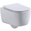Унитаз подвесной beWash Minimal BKWHR003480 безободковый, с сиденьем микролифт, белый глянец