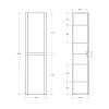 Шкаф-пенал Cezares RELAX-1500-2A-SO-RC-P Дуб карамельный, 40x30x150 фото 6